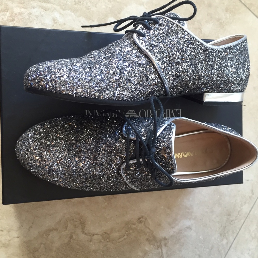 Emporio Armani Glitter Loafers